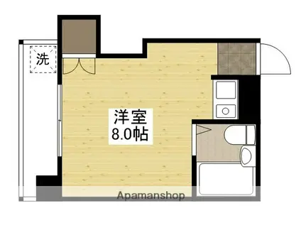 第2原田ビル(ワンルーム/4階)の間取り写真