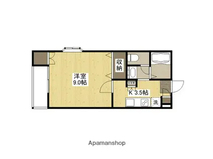 CHIEN BLEN(1K/1階)の間取り写真