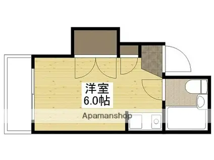 ローレル寺町(ワンルーム/4階)の間取り写真