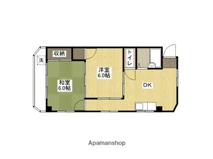 メゾン中山(2DK/4階)の間取り写真