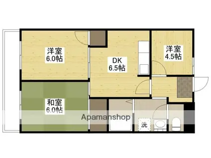 第2田寅ビル(3DK/4階)の間取り写真