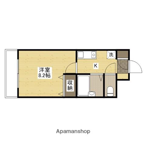 双葉ヒルズ堺町(1K/3階)の間取り写真