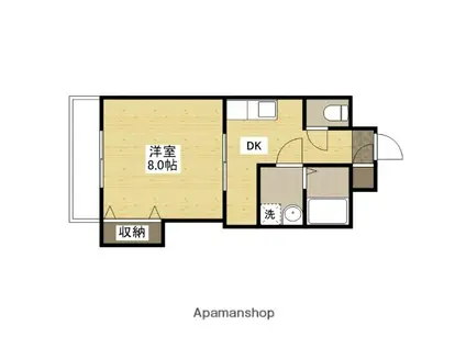 クレセールフルタ(1DK/7階)の間取り写真