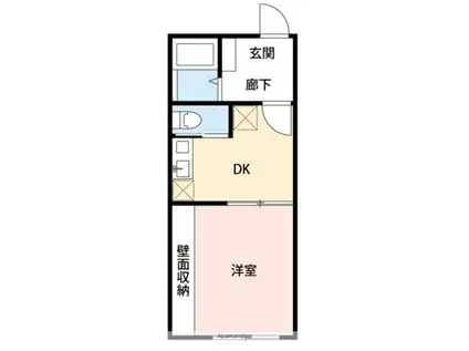 ライオンズマンション京橋(1DK/4階)の間取り写真