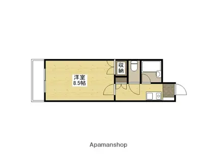 光ハイツ(1K/3階)の間取り写真