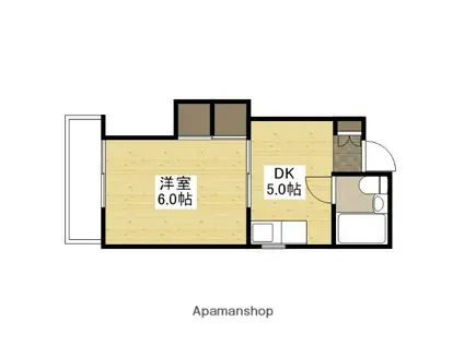 コーポ福島(1DK/1階)の間取り写真