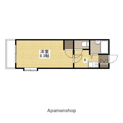 ARASE BLDⅡ(1K/3階)の間取り写真