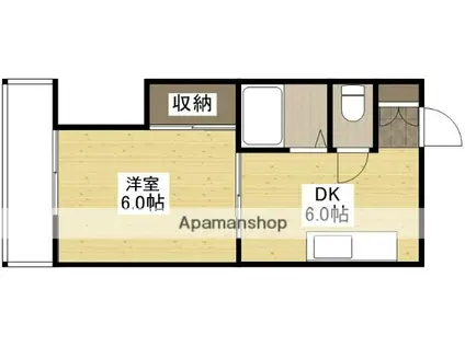 ネクスティ豊田(1DK/2階)の間取り写真