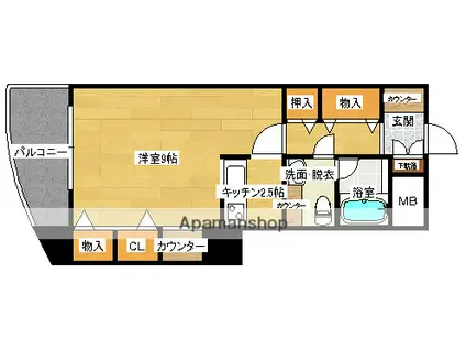 サンクレスト東雲(1K/5階)の間取り写真