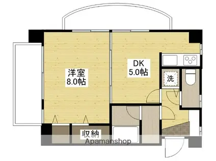 サンクレスト東雲(1DK/2階)の間取り写真