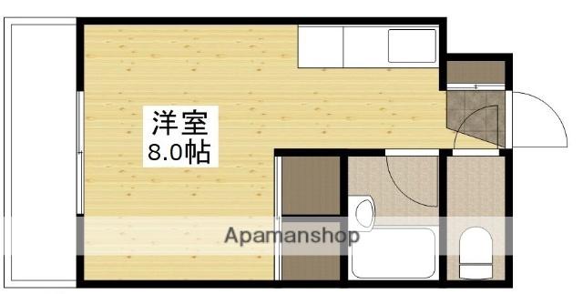 土井ビル(ワンルーム/3階)の間取り写真