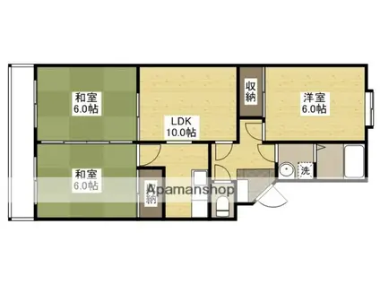 メゾン庚午(3LDK/1階)の間取り写真
