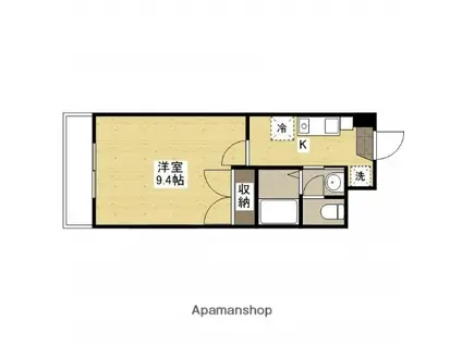 西広島ビレッジ(1K/2階)の間取り写真