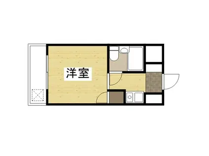 スタープラザ三筋(ワンルーム/1階)の間取り写真