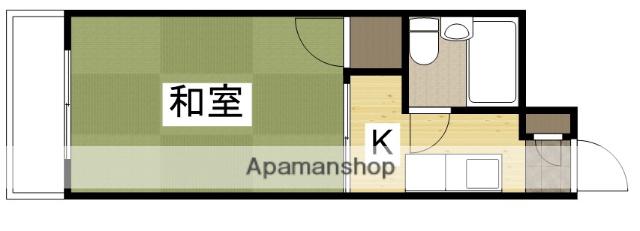 第一大下ビル(1K/3階)の間取り写真