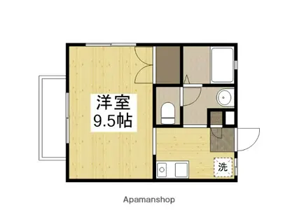 グランデール(ワンルーム/2階)の間取り写真