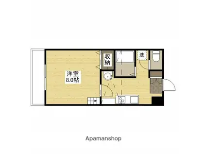 ベルドミールⅠ(1K/4階)の間取り写真