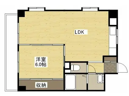 フレア21三滝(1LDK/10階)の間取り写真