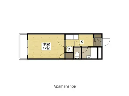 第二岡田ビル(1K/4階)の間取り写真