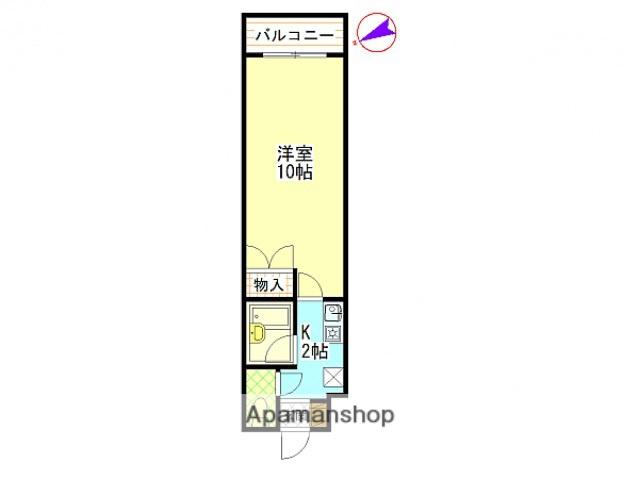 ヤスダビル6(1K/2階)の間取り写真