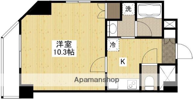 山陽本線 広島駅 バス乗車時間:7分 段原山崎バス停で下車 徒歩1分 7階建 築13年(1K/2階)の間取り写真