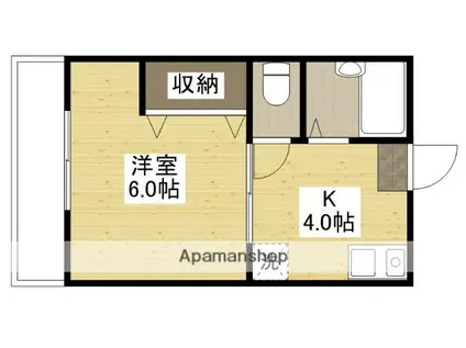 セジュール水木(1K/2階)の間取り写真