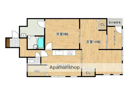 FORウエスト千同(2SDK/2階)の間取り写真