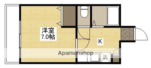 カーサ青崎Ⅰ(1K/2階)の間取り写真