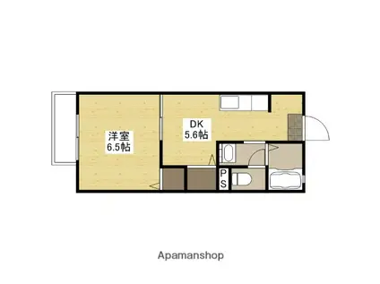 シャルムM(1DK/2階)の間取り写真