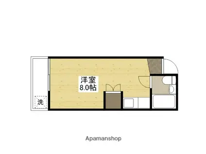 ダリアビル(ワンルーム/2階)の間取り写真