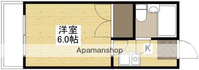 リーベイースト7(1K/1階)の間取り写真