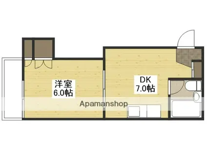 田村ビル(1DK/2階)の間取り写真