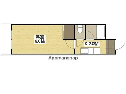 グレース東雲(1K/4階)の間取り写真