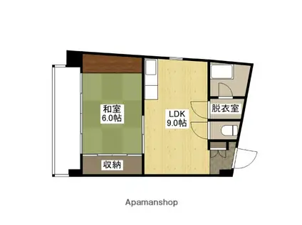和秀大須賀ビル(1LDK/5階)の間取り写真
