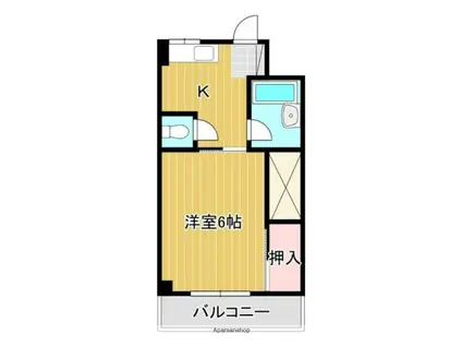 サンライズ鶴江C棟(1K/2階)の間取り写真