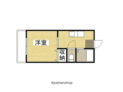 キャッスル21(ワンルーム/2階)の間取り写真