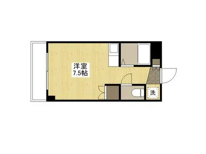 ラポール祇園(ワンルーム/2階)の間取り写真