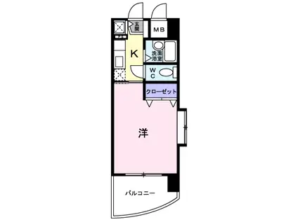 隅の浜ガーデンヒル(1K/5階)の間取り写真