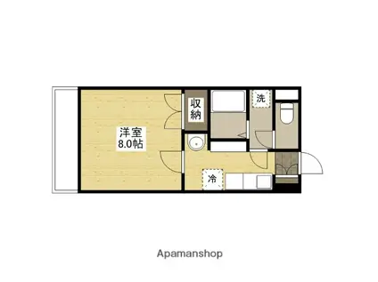 第三岡田ビル(1K/1階)の間取り写真