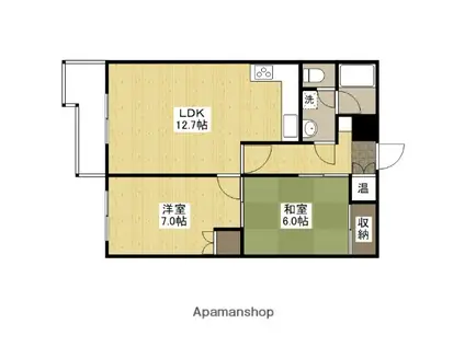 サンピア牛田 B棟(2LDK/5階)の間取り写真