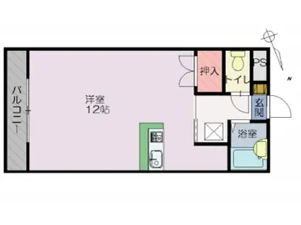 スペース9(1K/3階)の間取り写真