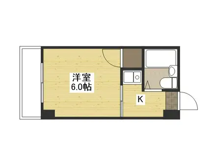 ハイパ-ク庚午(1K/2階)の間取り写真