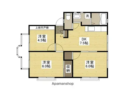 ルビーハイツ(3DK/2階)の間取り写真