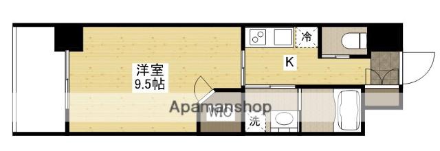 メゾンド小町(1K/9階)の間取り写真