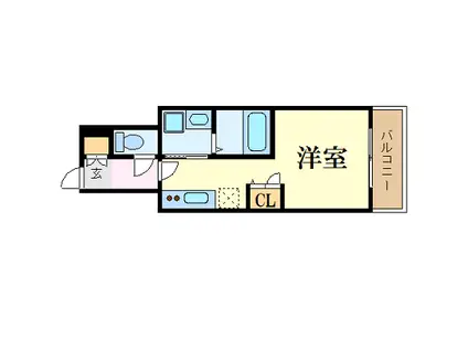 月光東蟹屋(ワンルーム/8階)の間取り写真