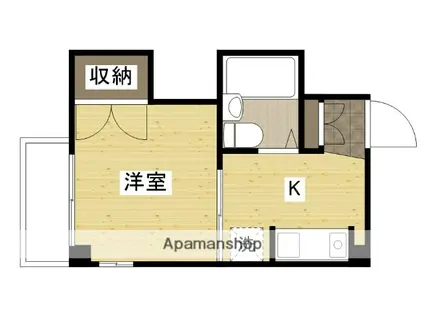 メイク第二ビル(1K/4階)の間取り写真