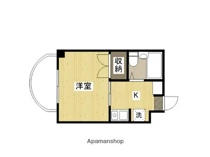 メイク第二ビル(1K/2階)の間取り写真