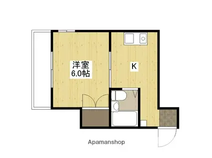 メイク第二ビル(1K/3階)の間取り写真