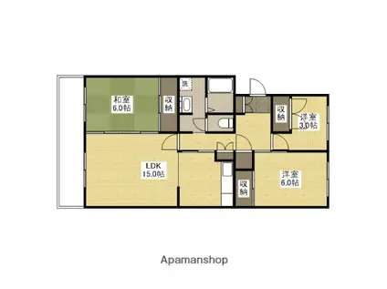 KSB 己斐上Ⅰ(3LDK/4階)の間取り写真