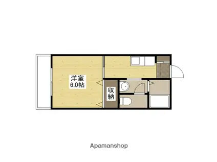 エメロードA棟(1K/1階)の間取り写真